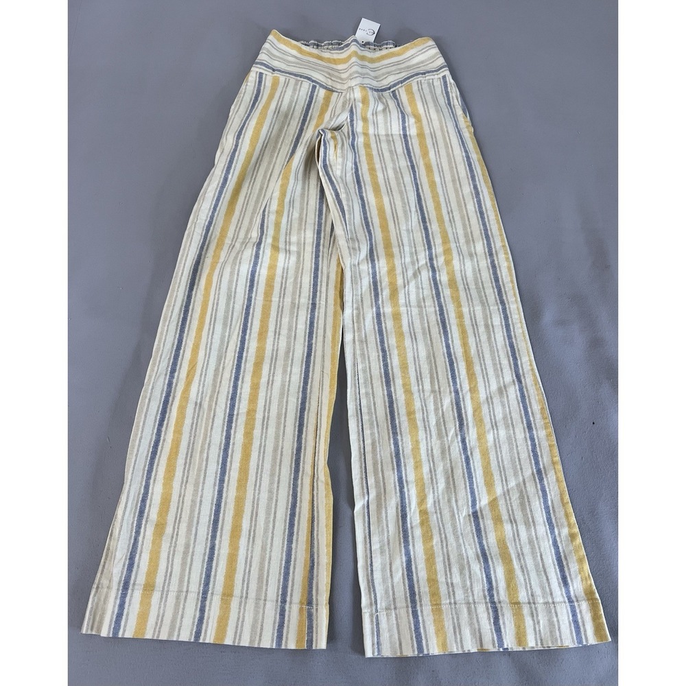 Cato Women's Pants Wide Leg Striped Sz Medium New Linen  New